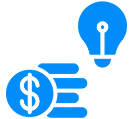 Dollar sign and lightbulb illustration